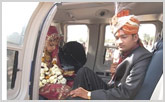 HELICOPTER PICK-UP SERVICE FOR WEDDINGS